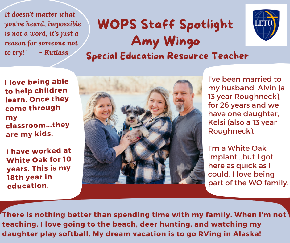 WOPS Staff Spotlight - Amy Wingo